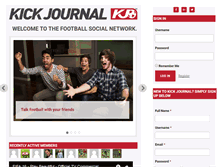 Tablet Screenshot of kickjournal.com
